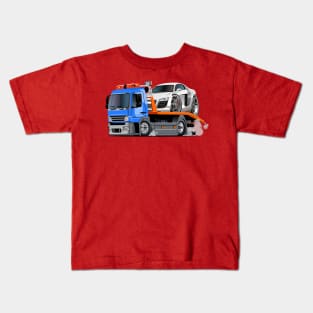 Cartoon tow truck Kids T-Shirt